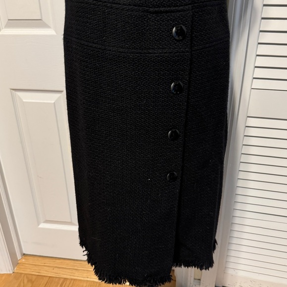 Yves Cossette Depeche Mode Wool Blend Textured Button Shift Dress size 8 - Picture 4 of 14